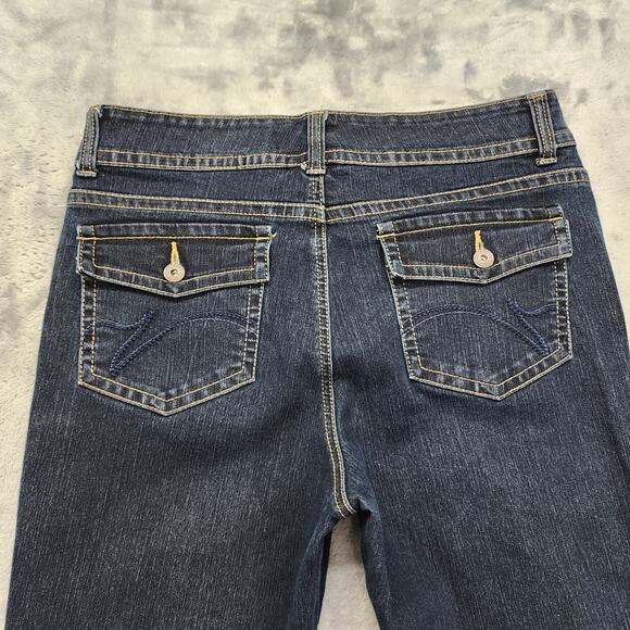 Gloria Vanderbilt Jeans Womens 12 Blue Dark Wash High Rise Bootcut Stretch Denim - Picture 5 of 14
